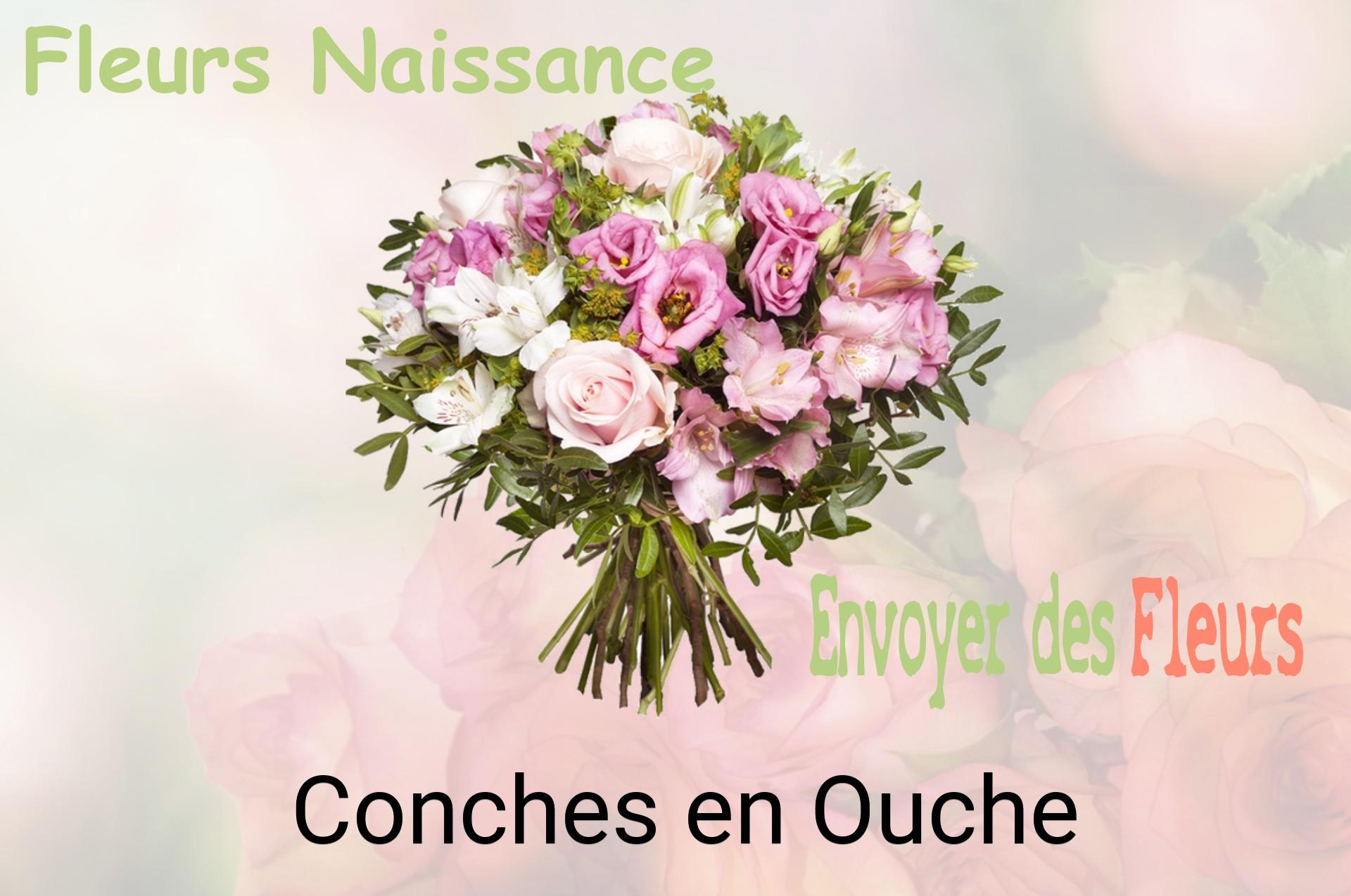 Bouquet de fleurs de naissance livré à Conches-en-Ouche