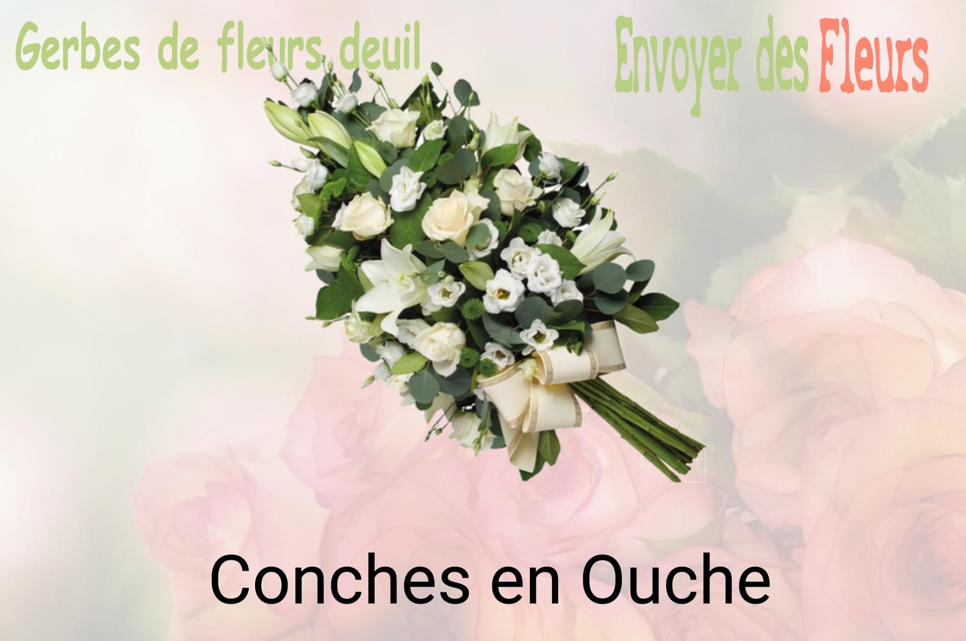 Gerbe de fleurs de deuil livrée à Conches-en-Ouche